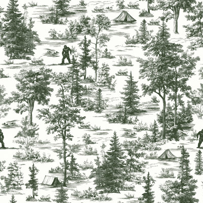 Bigfoot Novelty Toile Peel and Stick Wallpaper