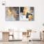 «Gilded Tranquil Abstract Art», ensemble de 2 panneaux sur toile par -694765860-694765861-694765853