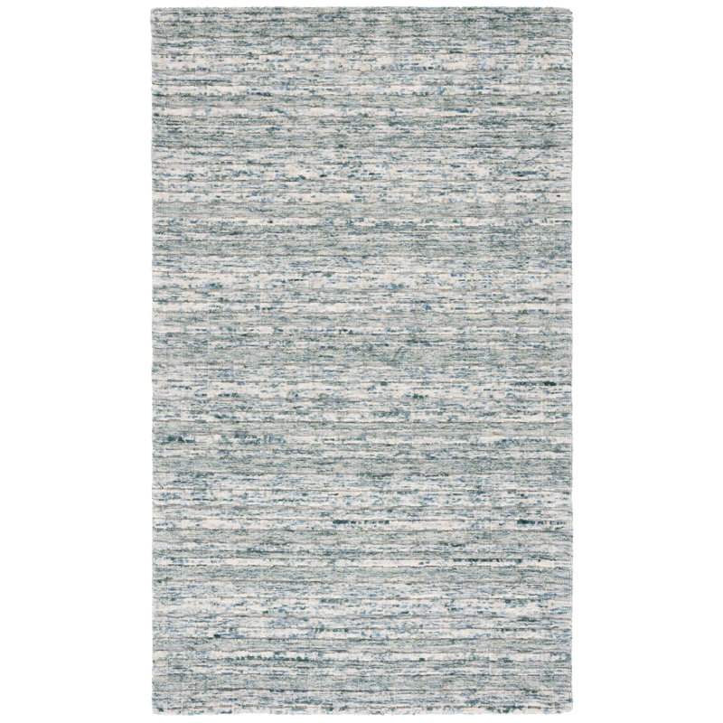 Arim 501 Area Rug In Teal / Beige, Rectangle 3' x 5'
