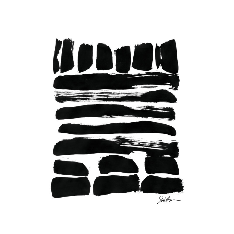 «Fatoumata Small Squares I» sur toile par Jodi Augustine, H 18 po x l 12 po x P 1,25 po