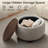 Upholstered Round Storage Ottoman with Wooden Tray-265519396