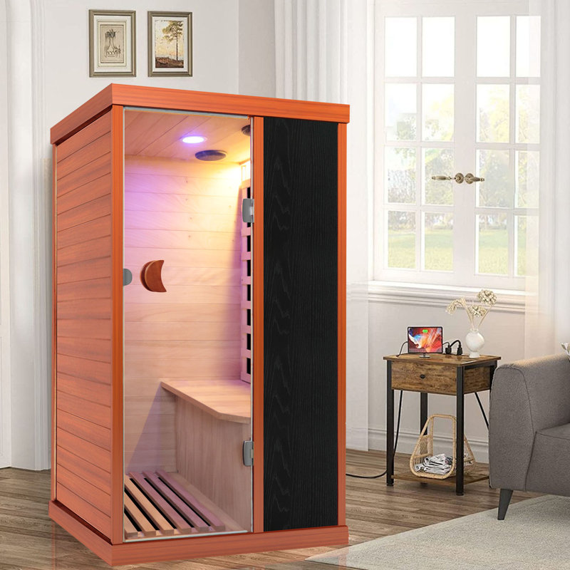 Marne Hemlock Single Far Infrared Sauna Room with Bluetooth Audio