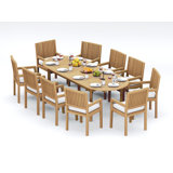Maldives Outdoor 11 - Piece Teak Dining Set