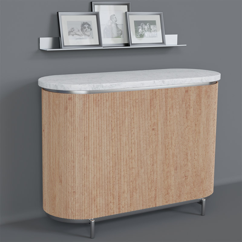 Natural Red Oak Double Bead Tambour Panel