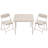 Folding Table And Chairs Set Of 3, Portable Table And Chair With Pu Soft Cushion,Suitable For Eating,Reading And Playing