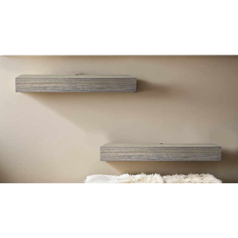 Poplar Floating Shelves, 6" H x 49" W x 5" D