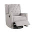 Manie Swivel Glider Manual Recliner, Solid Wood, Light Grey Burlap-106065293