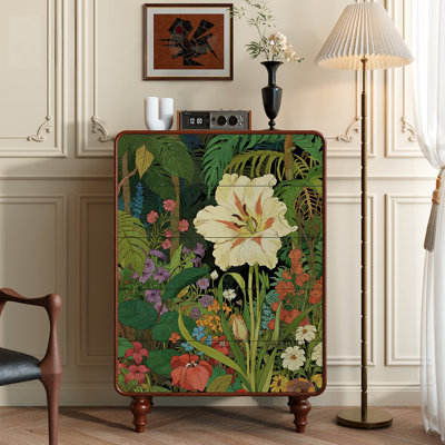 Commode à cinq tiroirs Floral