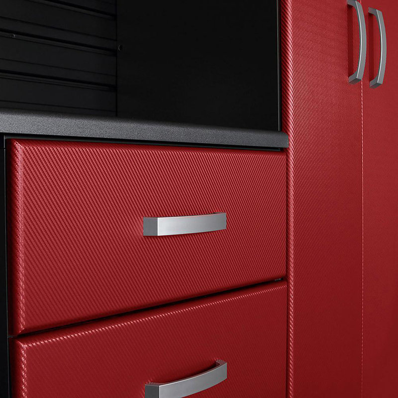 Deluxe 6 Piece Storage System, White/Red Carbon