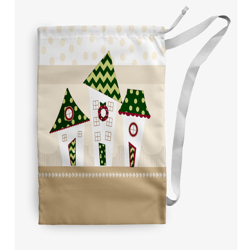 Fabric Laundry Bag with Handles, Ivory, Small (29" H x 18" W)