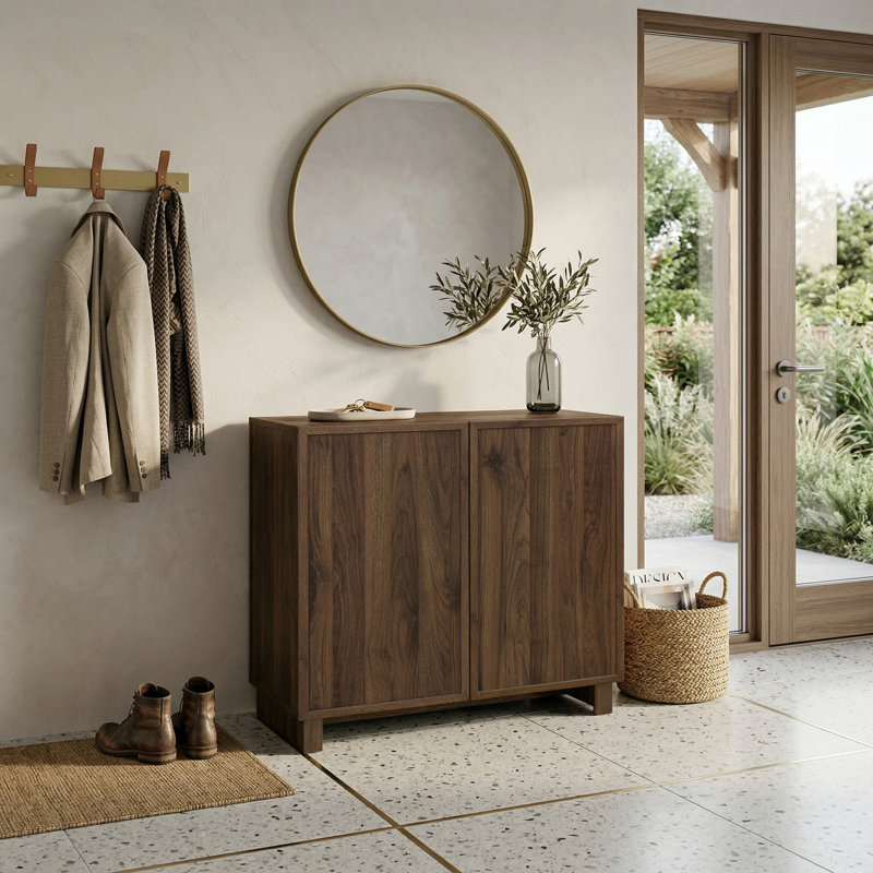 Beatriz 32" Wide Sideboard Cabinet, Walnut