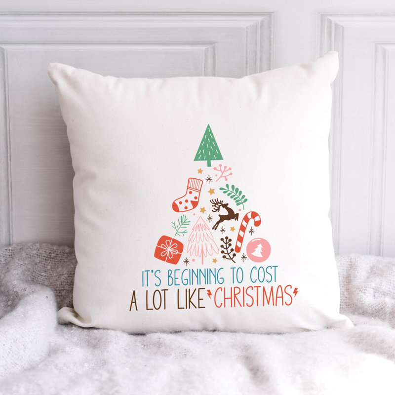ChristmasFunny-15 Reversible Throw Pillow, 16" x 16"