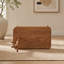 Tabouret à chaussures en bois massif naturel avec porte-chaussures, banc de rangement moderne du milieu du siècle pour entrée et salon