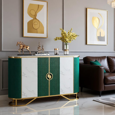 Luxury-Style Marble Entry Cabinet