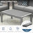 2 Pieces Outdoor/Patio Patio Set, All-Weather 75" 3-Seat Metal Patio Sofa Couch With Thick Cushions, 43" Coffee Table-1725661217
