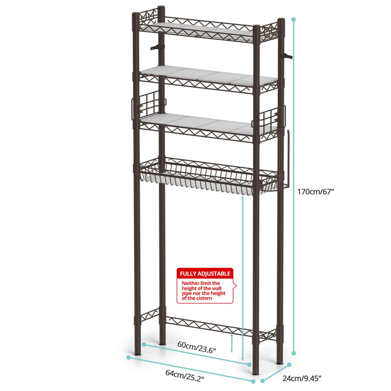Rangement autoportant en bois Subrenia, Brun