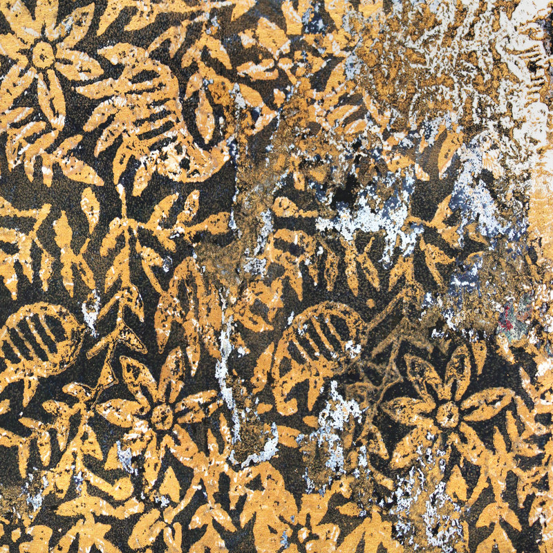 Paravent Expressionist Collage, Floraison