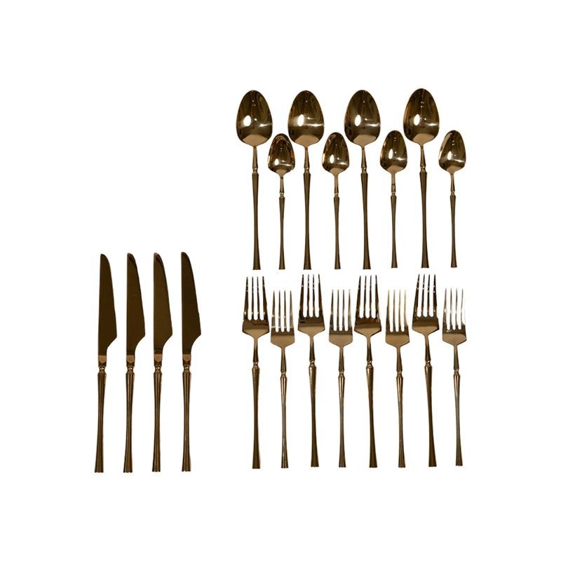 Ensemble de couverts Evamaria Living Essence, Or brillant