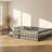 Inspirit 63.1" 63.1" W x 81.8" D x 17.5" H Queen Size Grey Rubber Wood Floor Bed-1297582059-1297582070