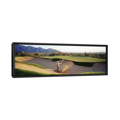 « profil de côté d’un homme jouant au golf, tucson, arizona », reproduction de photo sur toile