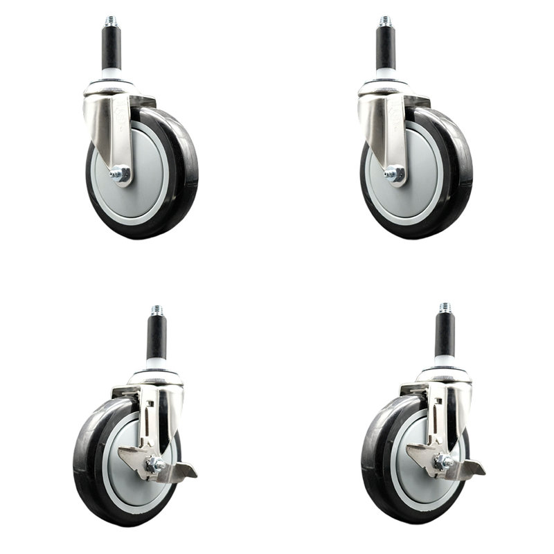 Ensemble de roulettes extensibles 5 pouces 316SS