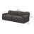Chue Gray Upcycled Fabric Modular Loveseat-120199283