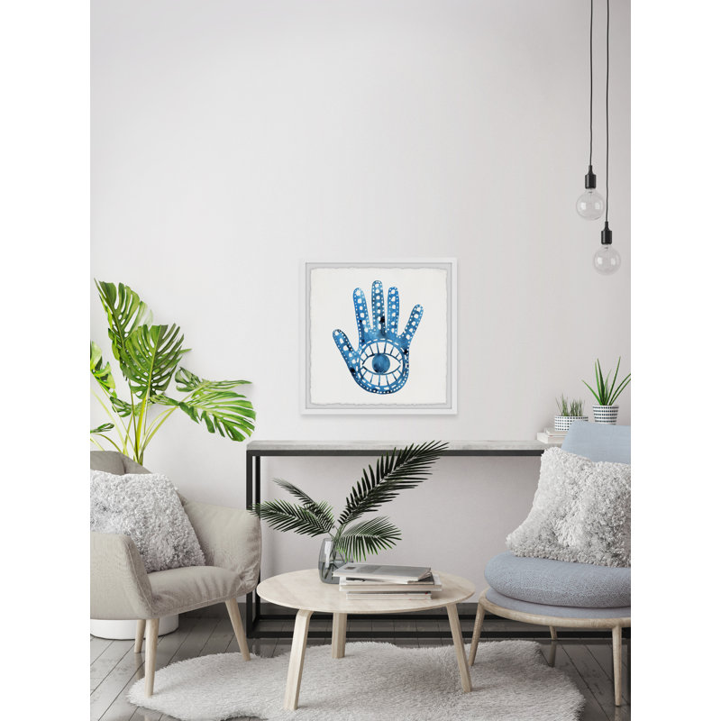 «Hands Off», reproduction encadrée, H 12 po x l 12 po x P 1,5 po
