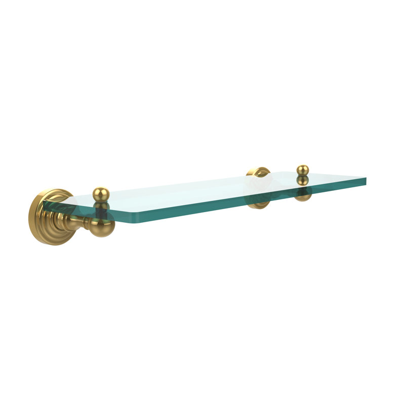 Beresford Bracket Shelf, 16", Polished Brass