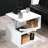 20" S-shaped Accent Table, White Modern Side With Storage, And Elegant Versatile For Different Areas