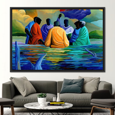 Abstrait, paysage de mer africain, Baptême, art mural, affiche sur toile