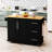Kitchen Island Cart On Wheels With 2 Doors & 3 Drawers Adjustable Shelves Towel / Spice Rack For Home Kitchen, Dinning Room-1469365177