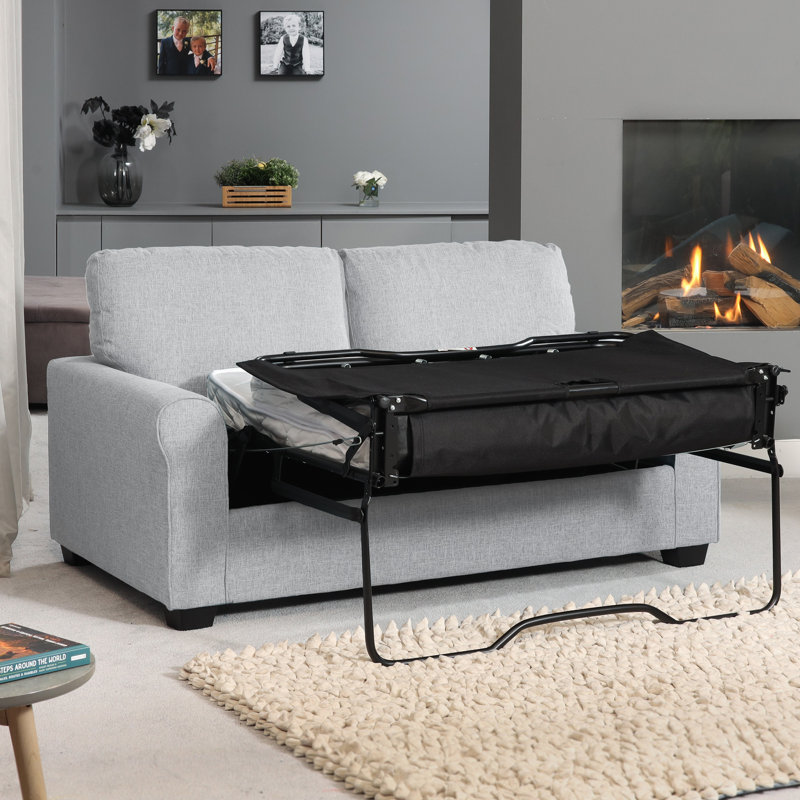 Alaziah 2 Seater Sofa Bed, Light Grey