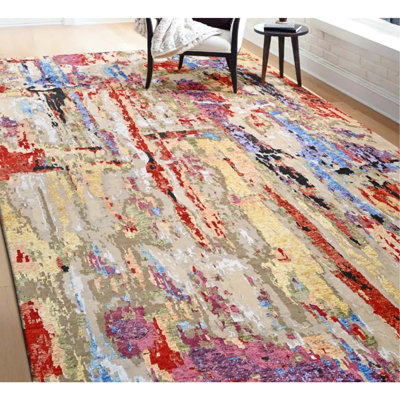 Tapis rectangulaire noué à la main