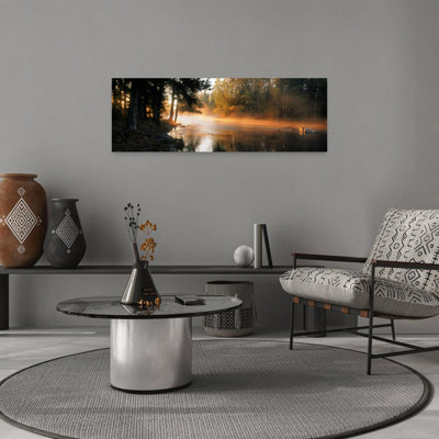 Fog Over A River Dal River Sweden by Chad Ehlers - Wrapped Canvas Panoramic Print