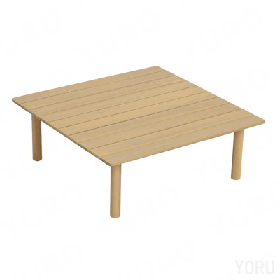 Table basse d'extérieur carrée en bois d'acacia