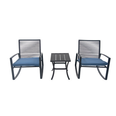 Ensemble de conversation bistro en métal pour 2 personnes