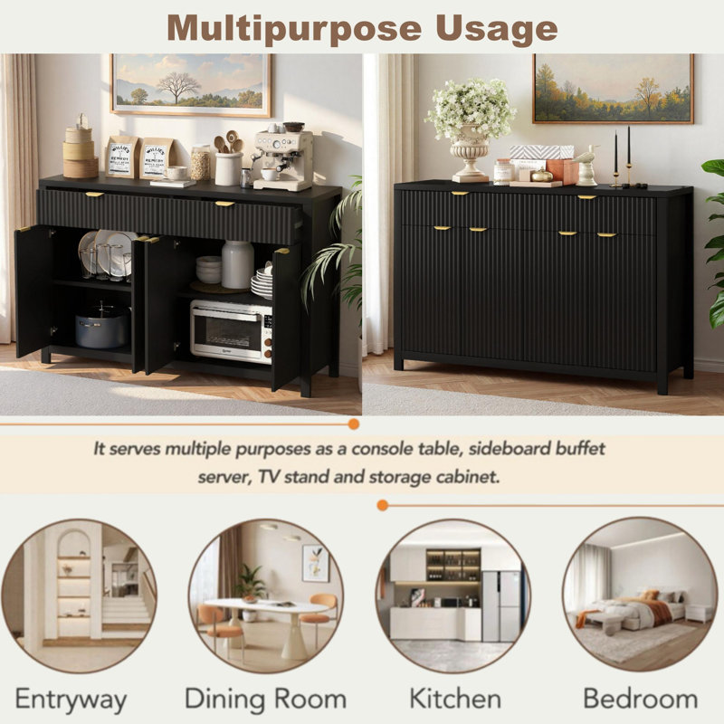 55'' Sideboard, Black