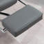 Fauteuil de direction inclinable en cuir PU avec accoudoirs gris