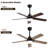 42 Inch Modern Ceiling Fan With LED Light 5 Blades Remote Control Reversible DC Motor-1096584171-1096584169