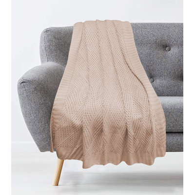 Cable Knit Throw Blanket