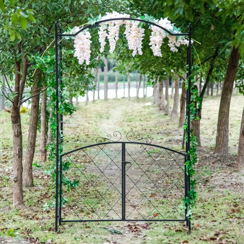 Tonnelle en métal avec barrière l 50,5 po x P 19 po