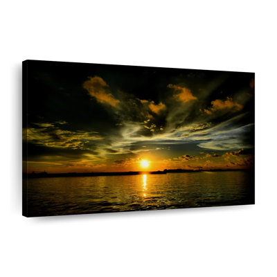 Glowing Beach Sunset Canvas Print
