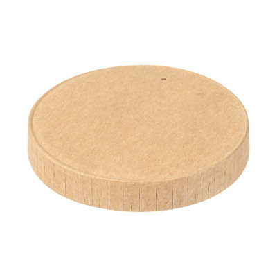 Restaurantware Lids for Cups - 2000 Count - Bio Tek 2.64" Kraft Disposable Paper Cup Lids, For 1 to 4 oz Portion Cups, Grease Resistant, Freezer-Safe, Recyclable - Durable Round Lids For Portion Cups