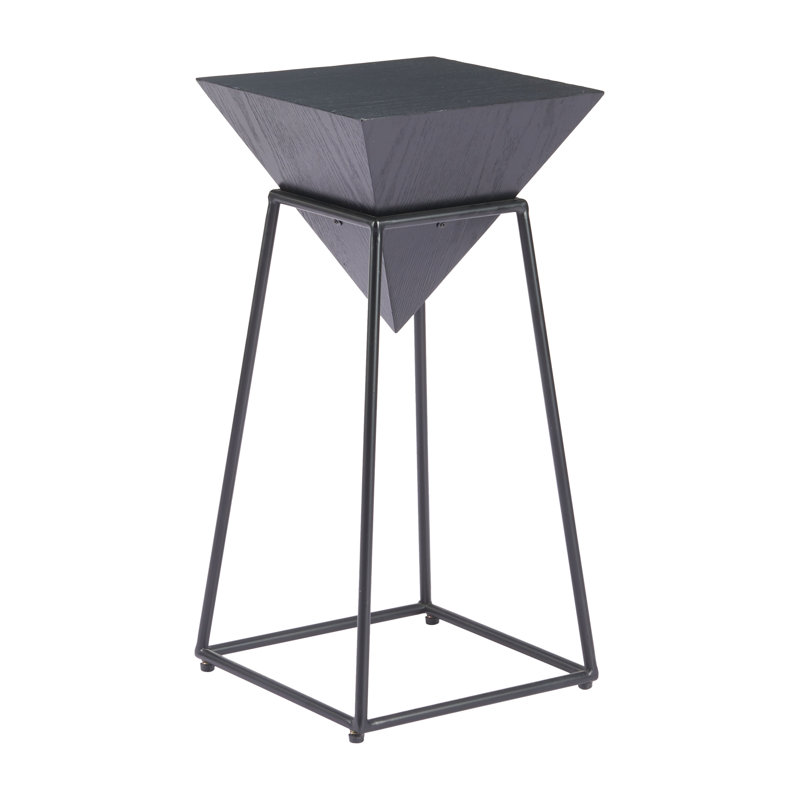 Table d'appoint moderne avec table d'appoint et petite table de salon, design noir minimaliste