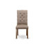 L'ensemble de salle à manger 3 pièces comprend une table de salle à manger rectangulaire avec des feuilles décoratives et 2 chaises en tissu kaki foncé revêtues de tissu d'acajou-106903614-109975337-106903612