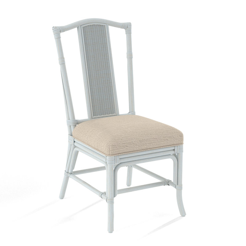 Drury Lane Slat Back Side Dining Chair, Bisque, Beige Performance Fabric; 0851-73