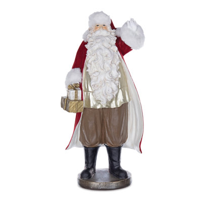 Statue du Père Noël avec des cadeaux H 17 po