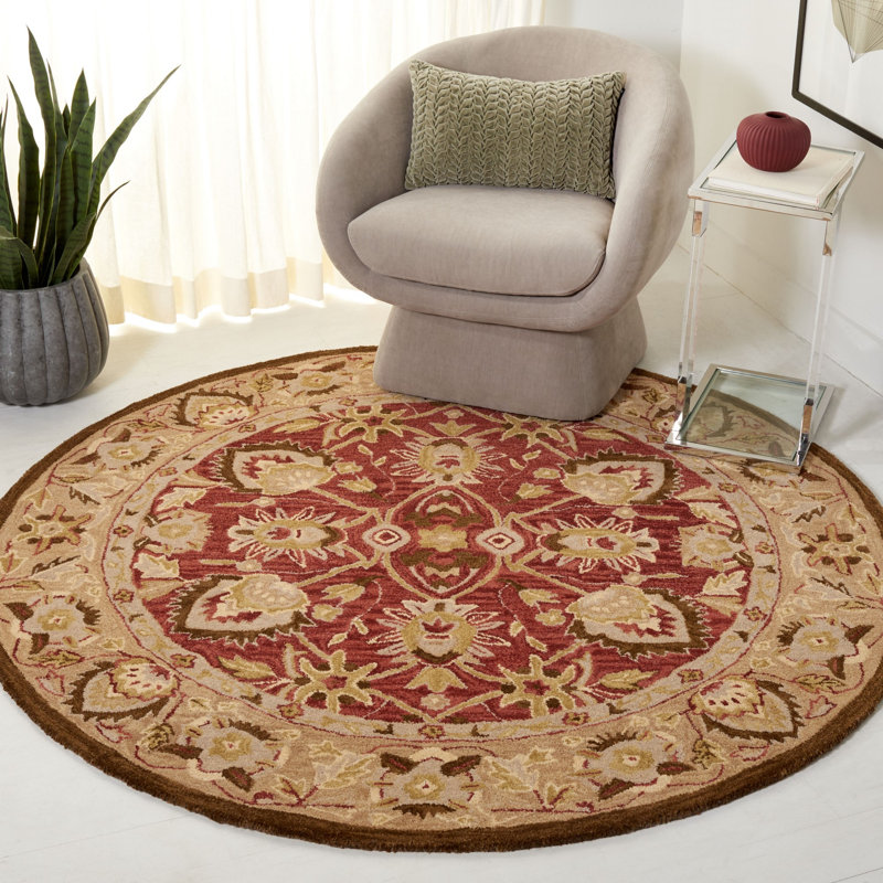 Holborne Hand Tufted Wool Oriental Rug, Round 6'