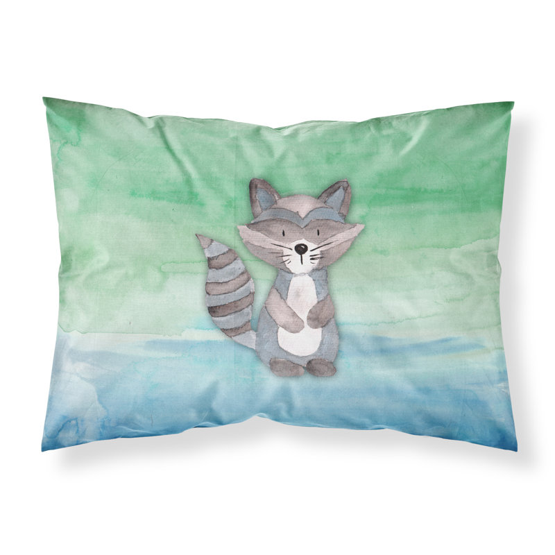 Taie d’oreiller aquarelle raton laveur