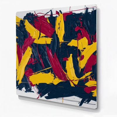 Neo Expressionism 19 Purple Metal Wall Art